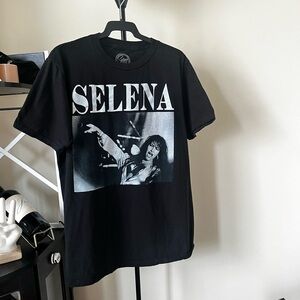 Black Selena Graphic Women's Jersey Top